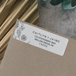 Étiquette Mariage Dainty Elegance