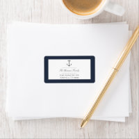 Mariage d'Ancres nautiques simple | Adresse bleue