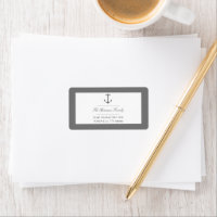 Mariage d'Ancres nautiques simple | Adresse grise