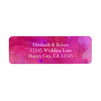 Étiquette Mariage d'aquarelle rose