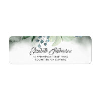 Mariage d'aquarelle verdoyante et d'eucalyptus