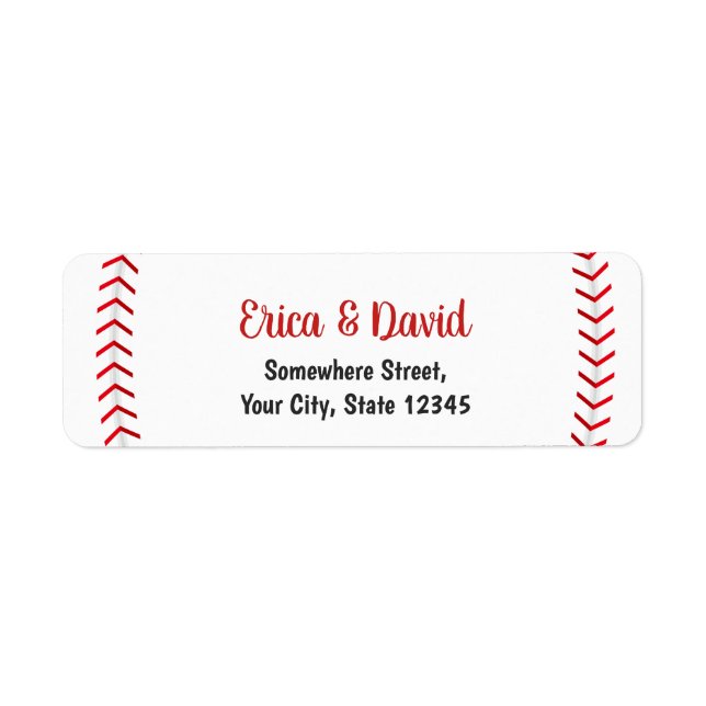 Étiquette Mariage de base-ball Sports (Devant)