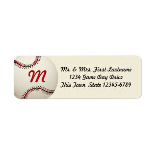 Étiquette Mariage de baseball vintage