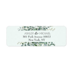 Étiquette Mariage de cadre végétal végétal Eucalyptus