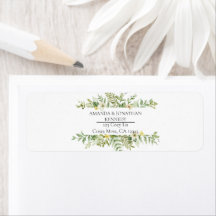 Mariage de champ romantique Adresse de retour Labe