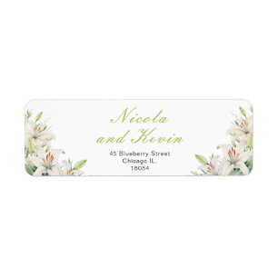 Étiquette Mariage de fleurs blanches