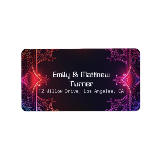 Étiquette Mariage de fusion Cyber-Médiéval (Devant)