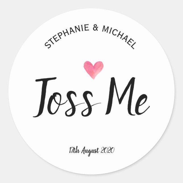 Étiquette mariage de jetez-moi autocollant (Devant)