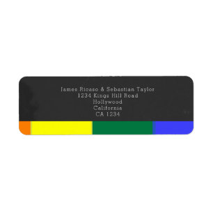Étiquette Mariage de tableau de bord Rainbow Pride