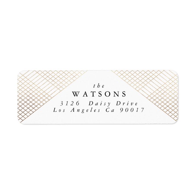 Étiquette Mariage Diamond Géométrique White Gold Gatsby (Devant)