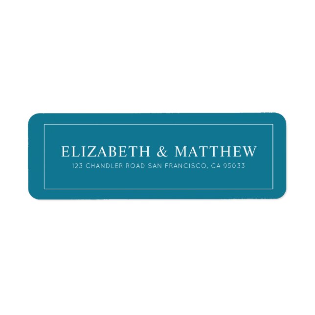 Étiquette Mariage | Elegant moderne personnalisé Adresse de  (Devant)