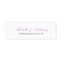 Mariage Élégant Script Creative Rose Blanc