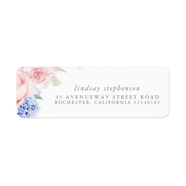 Étiquette Mariage en herbe de Pampas Floral Tropic (Devant)