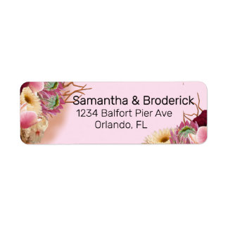 Étiquette Mariage féerique et bohème aux fleurs sauvages