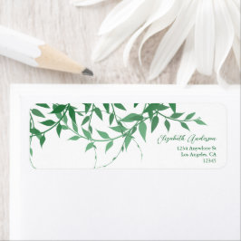 Étiquette Mariage Feuille rustique