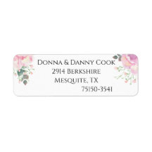 Mariage Floral Aquarelle Rose