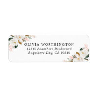 Mariage floral rose et blanc Magnolia