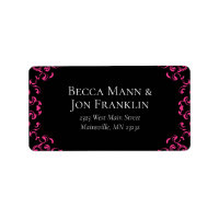 Mariage gothique rose chaud et noir