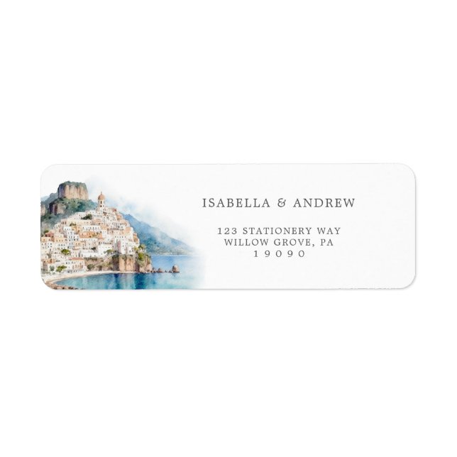 Étiquette Mariage italien de la côte d'Amalfi (Devant)