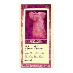 Étiquette MARIAGE LOVE PEACOCK, crème violet rose