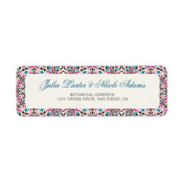 Étiquette Mariage Mandala Géométrique à Treillis Marocain