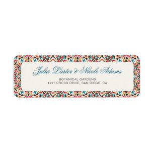 Étiquette Mariage Mandala Géométrique à Treillis Marocain