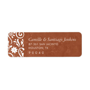 Étiquette Mariage mexicain Terracotta