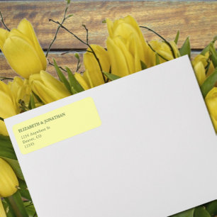 Étiquette Mariage minimaliste Beurre Jaune et Sage