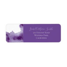 Étiquette Mariage moderne Ultra Violet Aquarelle RTS