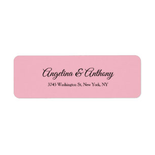 Étiquette Mariage Pale Rose Professionnel Créatif Élégant