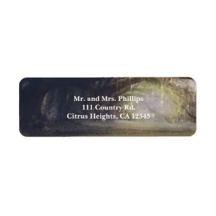 Étiquette Mariage Rustique Bois Forêt Enchantée & Lumières