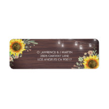 Mariage rustique Tournesol Bois Lumière