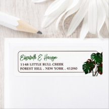 Mariage tropical de la plage de Monstera