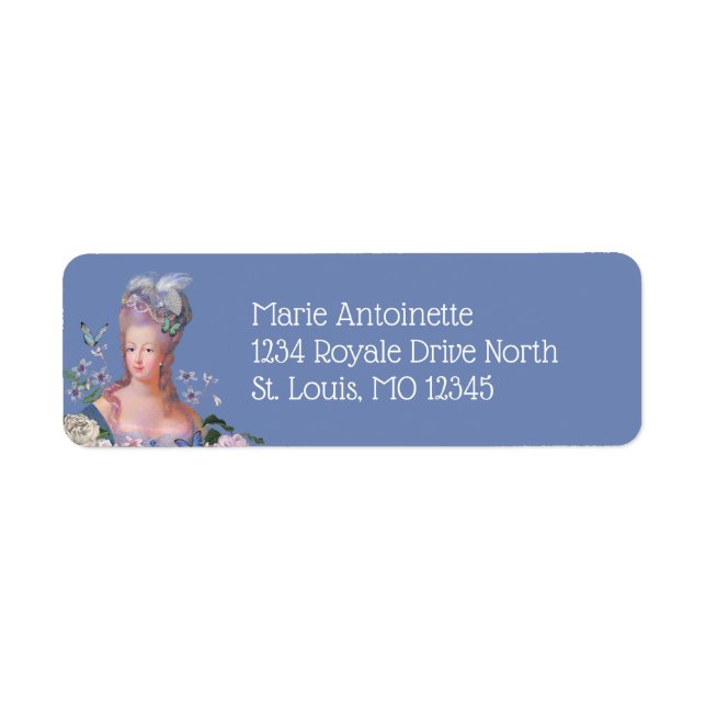 Étiquette Marie Antoinette Reine de France (Devant)