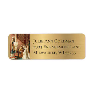 Étiquette Mariée catholique et mariée Mary Joseph Gold Shimm