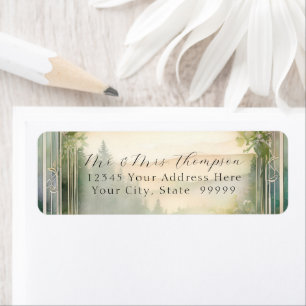 Étiquette Mariée Mariage de la prairie d'été de la forêt de