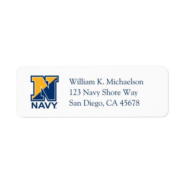 Étiquette Marine américaine | Marine initiale N (Devant)