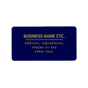 Étiquette Marine Blue & Gold polyvalent