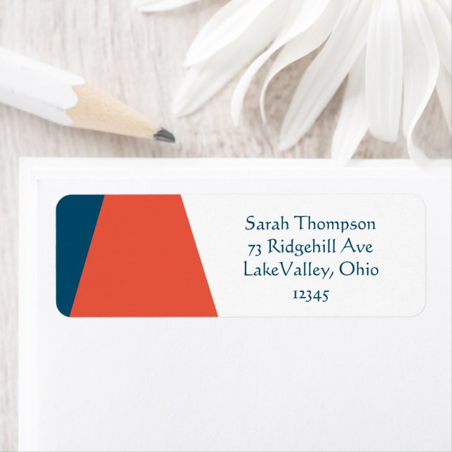 Étiquette Marine moderne et corail (En situation)