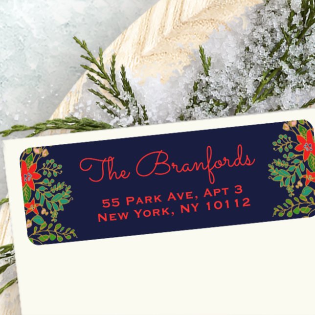 Étiquette Marine traditionnelle de Noël (Créateur téléchargé)