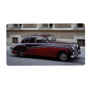 Étiquette Mark IX de Jaguar rouge