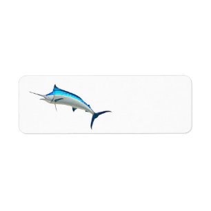 Étiquette Marlin bleu