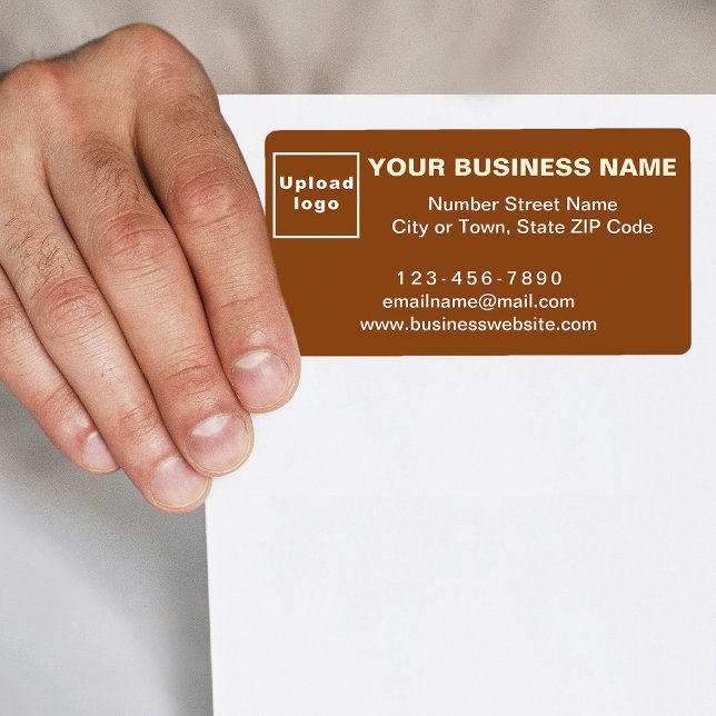 Étiquette Marque commerciale sur l'étiquette d'expédition ma (Brown shipping label with your business brand)