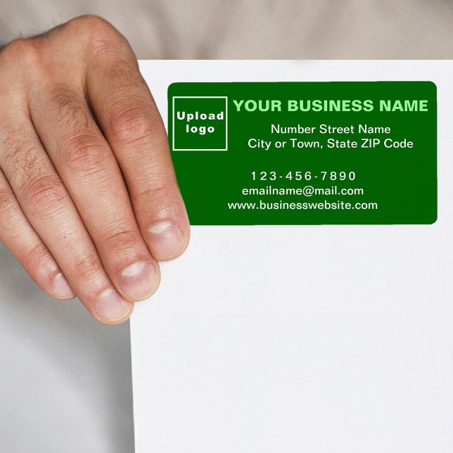 Étiquette Marque commerciale sur l'étiquette d'expédition ve (Green shipping label with your business brand)