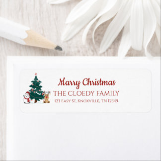 Étiquette Marry Christmas Retourner l'adresse