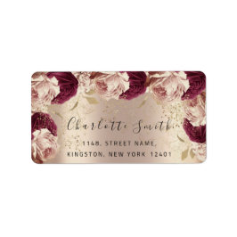 Étiquette Marsala, Mariage de la RSVP, Rose de fleurs rose