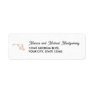 Étiquette MARYLAND State Map with Heart - N'IMPORTE QUELLE C