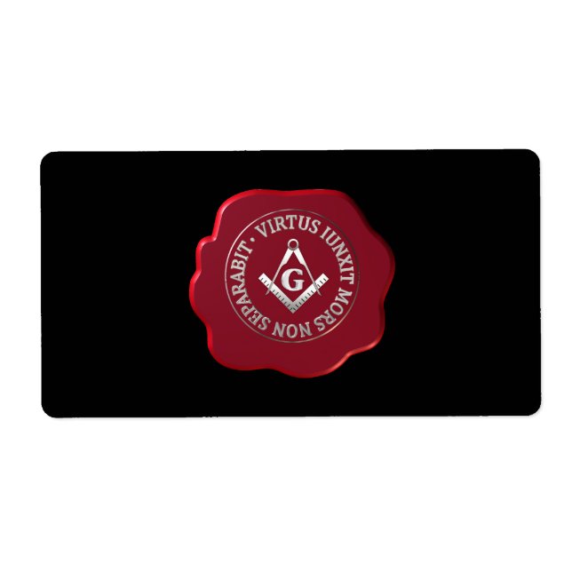 Étiquette Masonic sceau de cire (Devant)