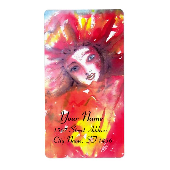 ÉTIQUETTE MASQUE EN ROUGE 2 (Devant)