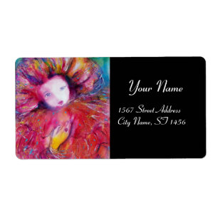 Étiquette MASQUE EN ROUGE Mascarade vénitienne Noir